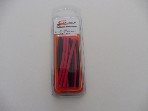 GForce shrink tube red / black 3.2mm, 10 pieces # GForce-1460-002